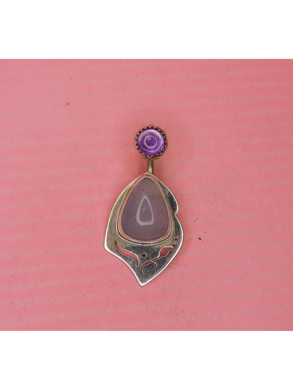 Vintage Sterling Amethyst Sassi Lamuth and David Lee Pendant